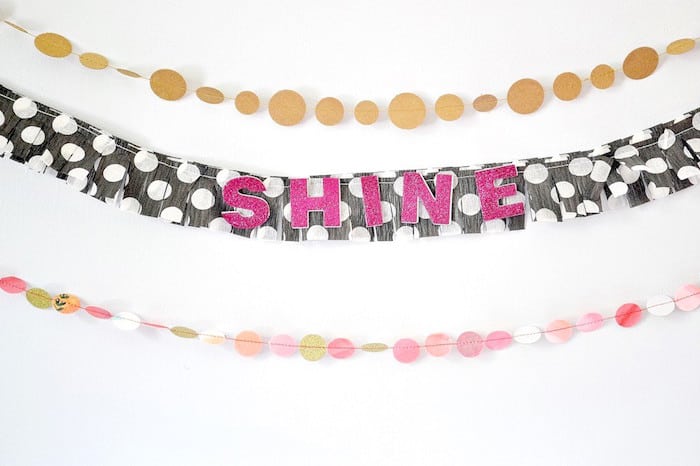 DIY crepe paper garland