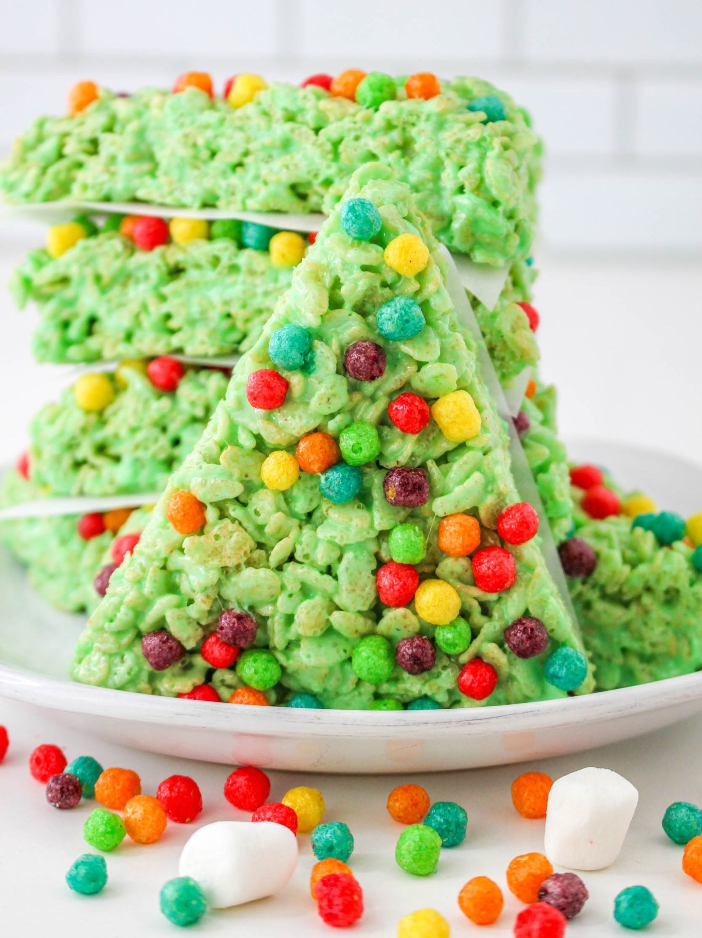 rice krispie christmas trees