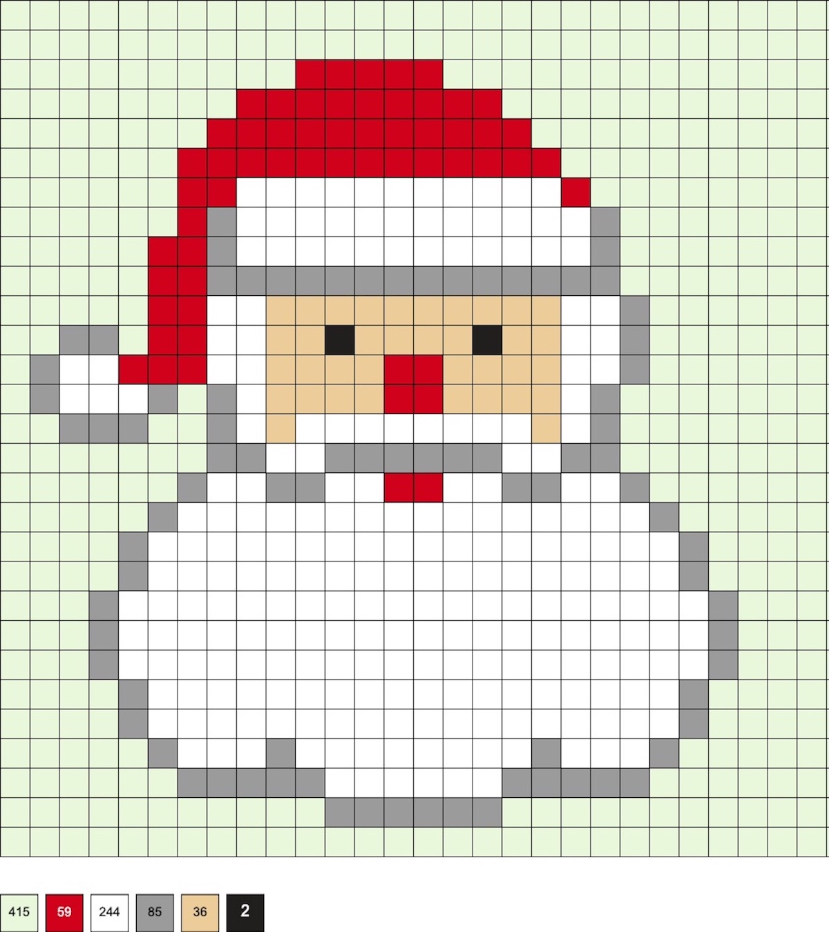 hama beads santa claus