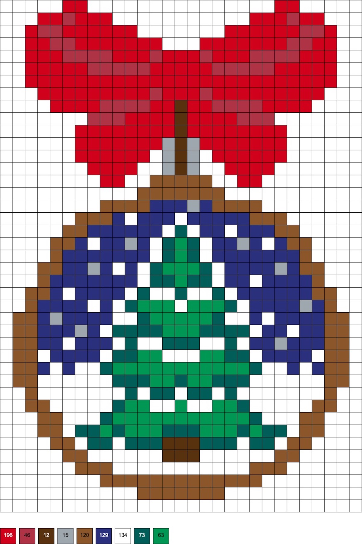 Christmas tree perler bead ornament