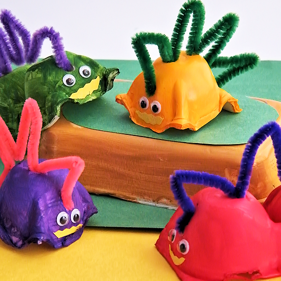 egg carton dinosaurs