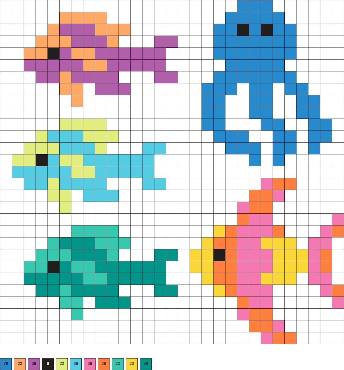 perler bead ocean animals