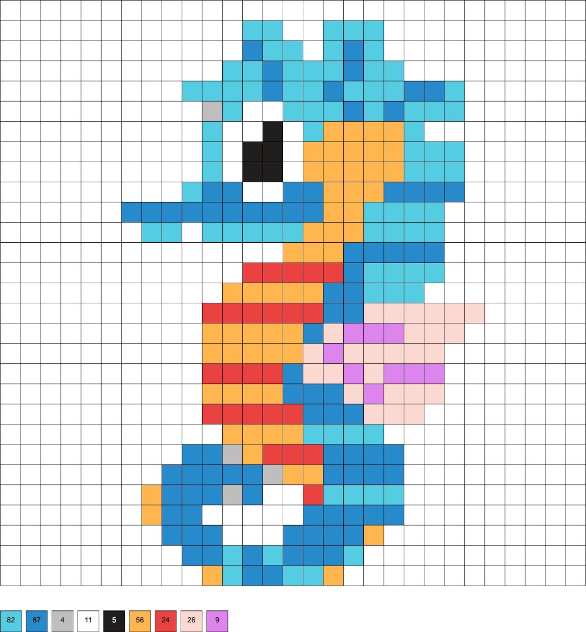 seahorse hama beads