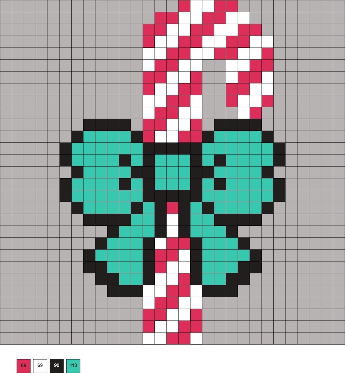 candy cane perler beads