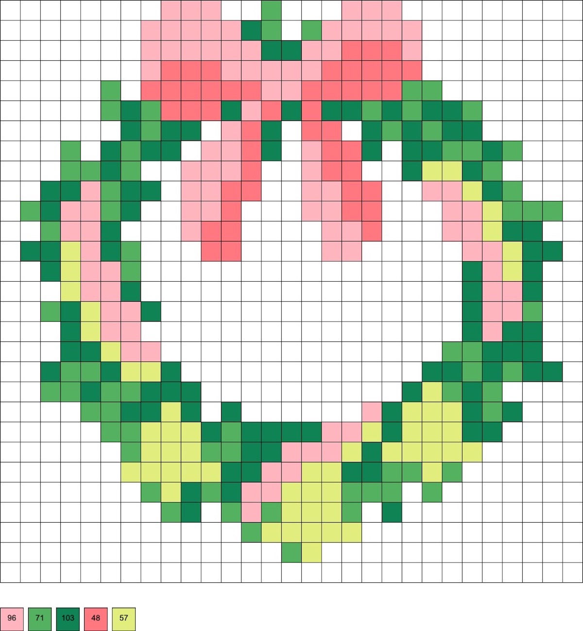 christmas wreath perler beads