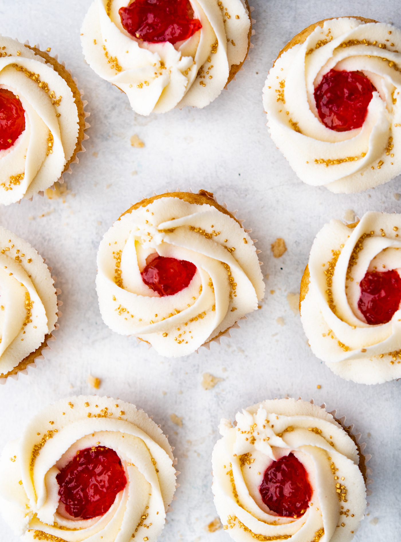 jam filled cupcakes